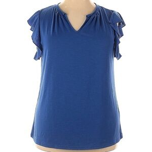 Ruffle Sleeve Knit Top